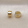 Argolla Huggie 02.213.0584.10 Oro Laminado, Pulido, Tono Dorado