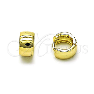 Argolla Huggie 02.213.0584.10 Oro Laminado, Pulido, Tono Dorado