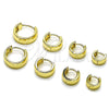 Argolla Huggie 02.213.0584.10 Oro Laminado, Pulido, Tono Dorado