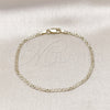 Pulsera Básica 04.213.0028.07 Oro Laminado, Diseño de Mariner, Diamantado, Tono Dorado (02 MM Thickness, 7 Inches Length)