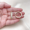 Argolla Huggie 02.283.0140.26 Oro Laminado, con Micro Pave Blanca, Pulido, Tono Dorado
