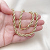 Gargantilla Basica 04.213.0206.18 Oro Laminado, Diseño de Rope, Pulido, Tono Dorado (06 MM Thickness, 18 Inches Length)