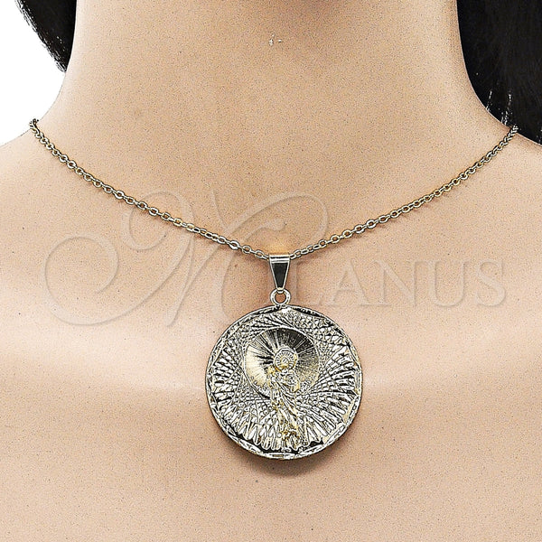Dije Religioso 05.213.0150 Oro Laminado, Diseño de San Judas, Diamantado, Tono Dorado