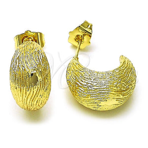 Arete Dormilona 02.260.0024 Oro Laminado, Diamantado, Tono Dorado