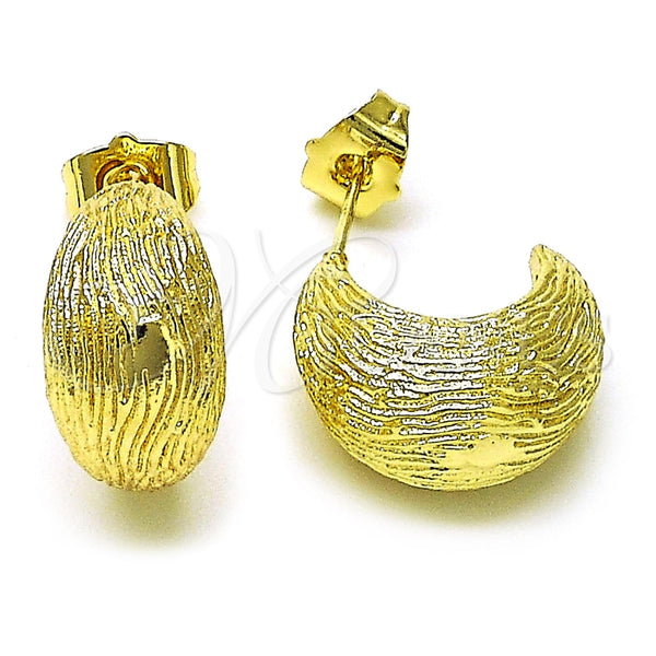 Arete Dormilona 02.260.0024 Oro Laminado, Diamantado, Tono Dorado