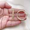 Argolla Huggie 02.204.0004.35 Oro Laminado, con Blanca Zirconia Cubica, Pulido, Tono Dorado