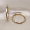 Argolla Huggie 02.204.0009.40 Oro Laminado, con Blanca Zirconia Cubica, Pulido, Tono Dorado