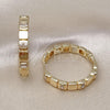 Argolla Huggie 02.204.0023.35 Oro Laminado, con Blanca Zirconia Cubica, Pulido, Tono Dorado