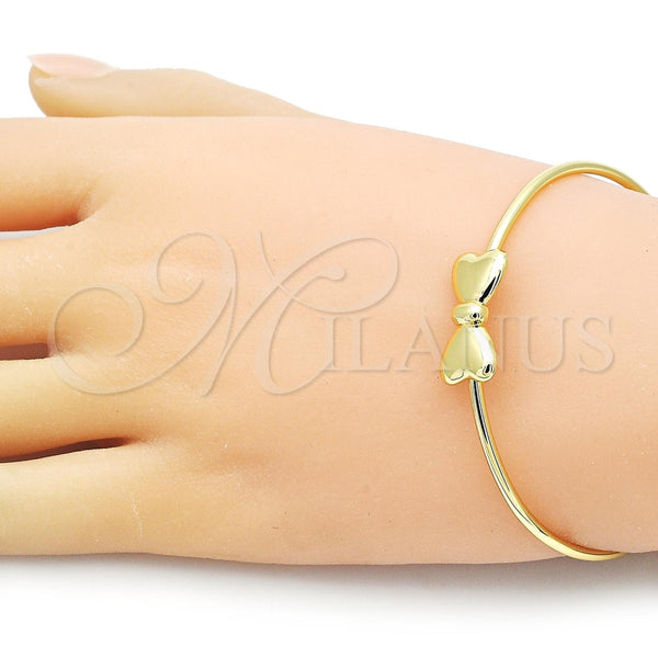 Aro Individual 07.341.0064 Oro Laminado, Diseño de Arco, Pulido, Tono Dorado (02 MM Thickness, One size fits all)