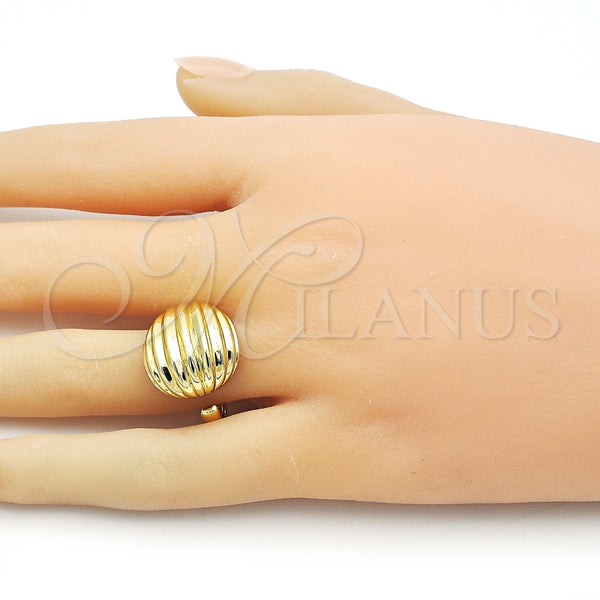 Anillo Elegante 01.341.0156 Oro Laminado, Diseño de Gota, Pulido, Tono Dorado (One size fits all)