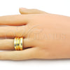 Anillo Elegante 01.341.0158 Oro Laminado, Pulido, Tono Dorado (One size fits all)