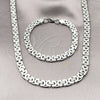 Collar y Pulsera 06.116.0057.1.22 Acero Inoxidable, Pulido, Tono Plateado
