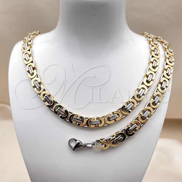 Collar y Pulsera 06.116.0057.2.22 Acero Inoxidable, Pulido, Dos Tonos