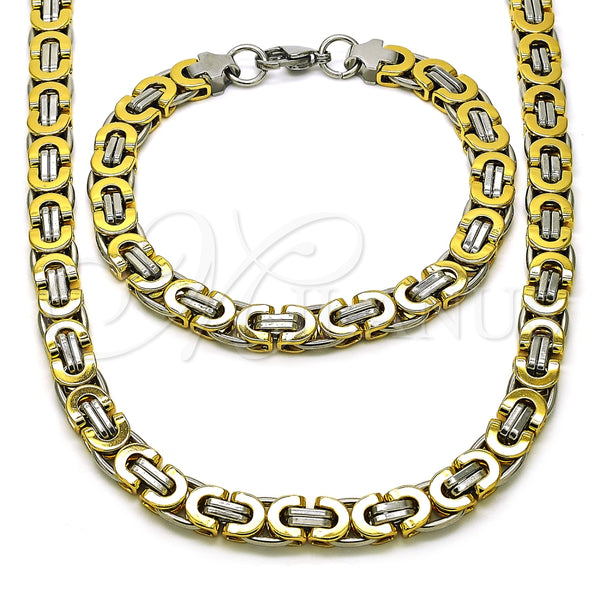Collar y Pulsera 06.116.0057.2.22 Acero Inoxidable, Pulido, Dos Tonos