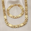 Collar y Pulsera 06.363.0032.2 Acero Inoxidable, Pulido, Tono Dorado