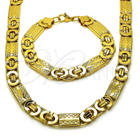 Collar y Pulsera 06.363.0032.2 Acero Inoxidable, Pulido, Tono Dorado