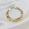 Pulsera Básica 03.419.0008.09 Oro Laminado, Diseño de Mariner, Pulido, Tono Dorado (13 MM Thickness, 9 Inches Length)