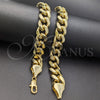 Pulsera Básica 03.419.0010.09 Oro Laminado, Pulido, Tono Dorado (18 MM Thickness, 9 Inches Length)