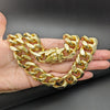 Gargantilla Basica 03.419.0016.24 Oro Laminado, Diseño de Miami Cubana, Pulido, Tono Dorado (Grosor 18 MM, 24 Pulgadas de Largo)