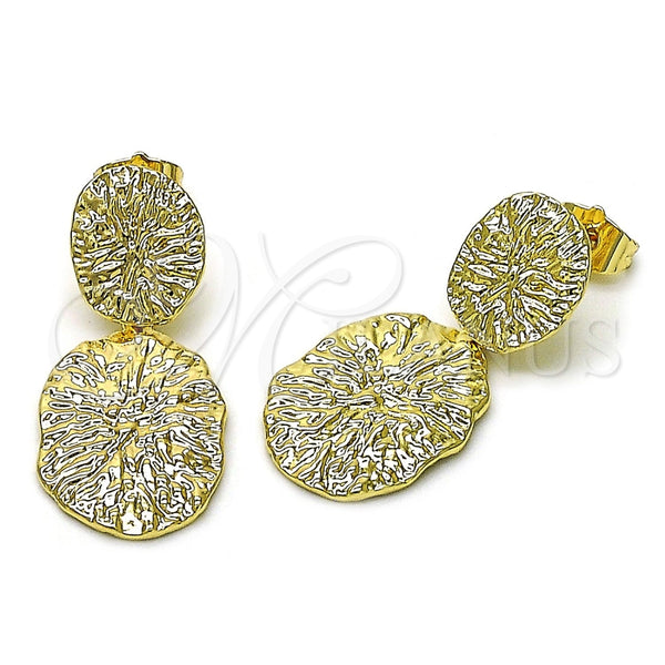 Arete Dormilona 02.163.0338 Oro Laminado, Diamantado, Tono Dorado