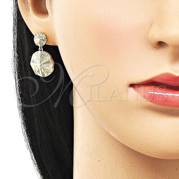 Arete Dormilona 02.163.0339 Oro Laminado, Diamantado, Tono Dorado