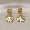 Arete Dormilona 02.163.0339 Oro Laminado, Diamantado, Tono Dorado