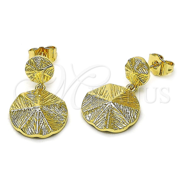 Arete Dormilona 02.163.0339 Oro Laminado, Diamantado, Tono Dorado