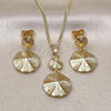 Juego de Arete y Dije de Adulto 10.163.0034 Oro Laminado, Diamantado, Tono Dorado