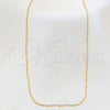 Gargantilla Basica 04.09.0003.18 Oro Laminado, Diseño de Bola, Pulido, Tono Dorado (Grosor 01 MM, 18 Pulgadas de Largo)