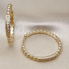 Argolla Huggie 02.204.0029.35 Oro Laminado, Diseño de Bola, con Zirconia Cubica Blanca, Pulido, Tono Dorado
