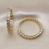 Argolla Huggie 02.204.0030.35 Oro Laminado, Diseño de Corazón, con Blanca Zirconia Cubica, Pulido, Tono Dorado