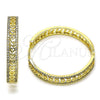 Argolla Huggie 02.204.0031.35 Oro Laminado, Diseño de Corazón, con Blanca Micro Pave, Pulido, Tono Dorado