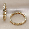 Argolla Huggie 02.204.0033.30 Oro Laminado, Diseño de Corazón, con Blanca Micro Pave, Pulido, Tono Dorado