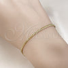 Pulsera Básica 04.213.0335.07 Oro Laminado, Diseño de Miami Cubana, Pulido, Tono Dorado (0.60 Gauge, 03 MM Thickness, 8 Inches Length)