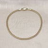 Pulsera Básica 04.213.0335.07 Oro Laminado, Diseño de Miami Cubana, Pulido, Tono Dorado (0.60 Gauge, 03 MM Thickness, 8 Inches Length)
