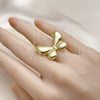 Anillo Elegante 01.341.0159 Oro Laminado, Diseño de Mariposa, Pulido, Tono Dorado (One size fits all)