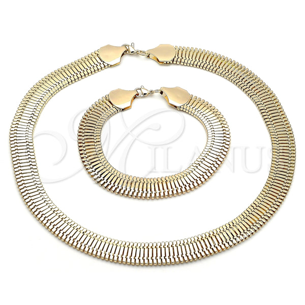 Collar y Pulsera 06.372.0077 Oro Laminado, Pulido, Tono Dorado