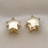 Argolla Huggie 02.163.0326.12 Oro Laminado, Diseño de Estrella, Pulido, Tono Dorado