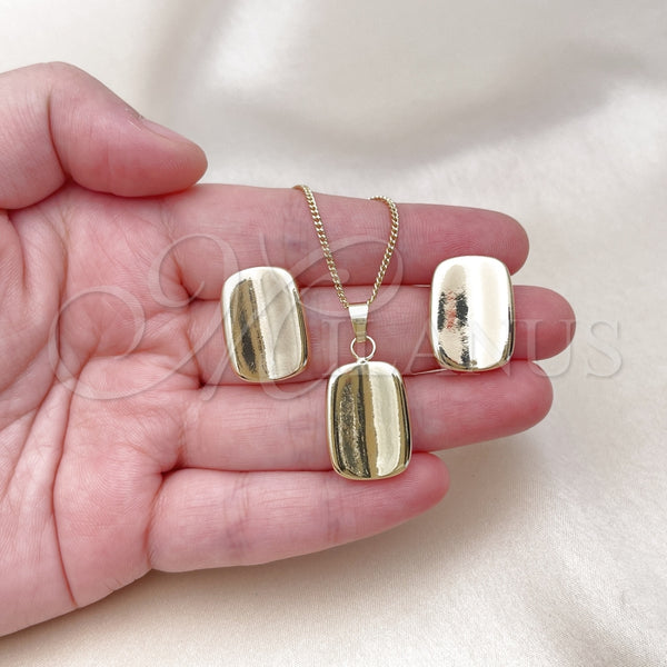 Juego de Arete y Dije de Adulto 10.163.0026.1 Oro Laminado, Pulido, Tono Dorado