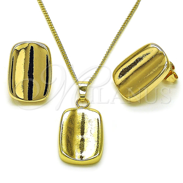 Juego de Arete y Dije de Adulto 10.163.0026.1 Oro Laminado, Pulido, Tono Dorado