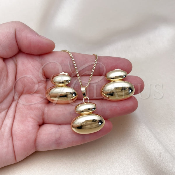 Juego de Arete y Dije de Adulto 10.163.0028.1 Oro Laminado, Pulido, Tono Dorado