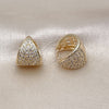 Argolla Huggie 02.195.0165.16 Oro Laminado, con Blanca Zirconia Cubica, Pulido, Tono Dorado