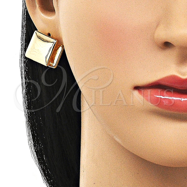 Argolla Huggie 02.195.0295.14 Oro Laminado, Pulido, Tono Dorado