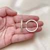 Argolla Huggie 02.195.0297.30 Oro Laminado, con Blanca Zirconia Cubica, Pulido, Tono Dorado