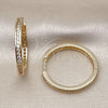 Argolla Huggie 02.195.0297.30 Oro Laminado, con Blanca Zirconia Cubica, Pulido, Tono Dorado