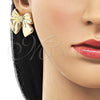 Arete Dormilona 02.60.0158 Oro Laminado, Diseño de Arco, Pulido, Tono Dorado