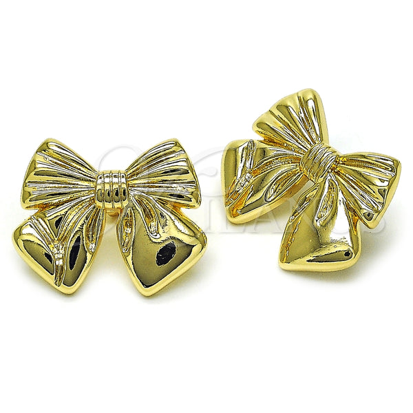 Arete Dormilona 02.60.0158 Oro Laminado, Diseño de Arco, Pulido, Tono Dorado