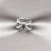 Anillo Multi Piedra 01.60.0026.1 Rodio Laminado, Diseño de Arco, con Zirconia Cubica Blanca, Pulido, Rodinado (Talla Unica)