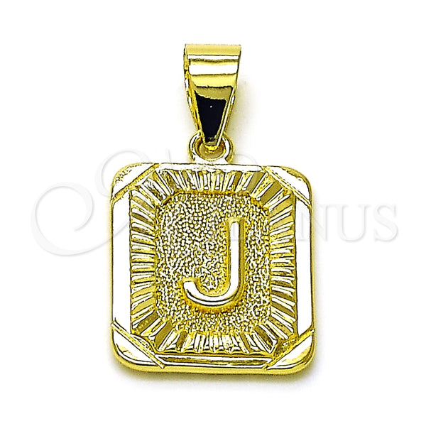 Dije Elegante 05.411.0038 Oro Laminado, Diseño de Iniciales, Diamantado, Tono Dorado