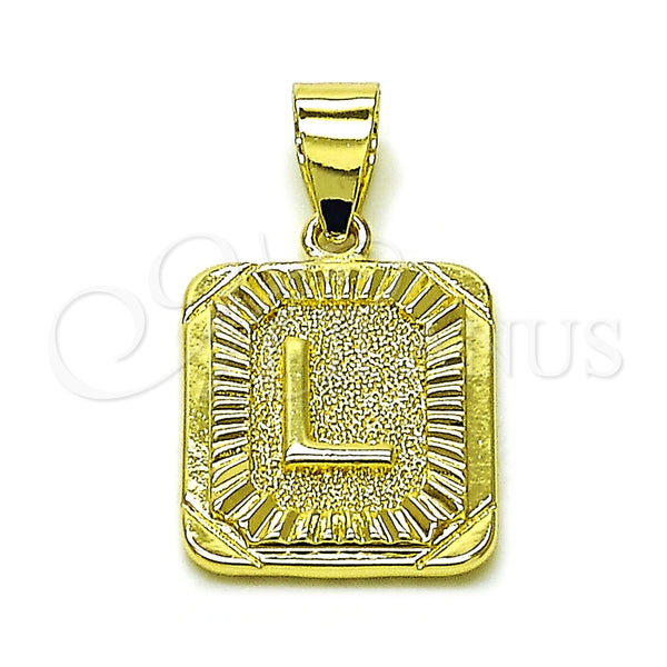 Dije Elegante 05.411.0040 Oro Laminado, Diseño de Iniciales, Pulido, Tono Dorado